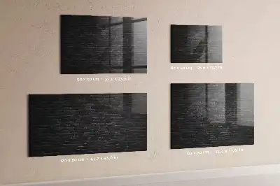 Beschreibbare Magnettafel in Optik einer dunklen Ziegelwand