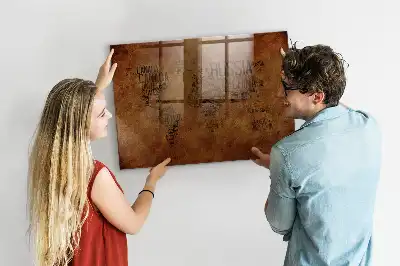 Beschreibbare Magnettafel für die Küche Weltkarte mit Ländernamen