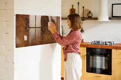 Beschreibbare Magnettafel für die Küche Weltkarte mit Ländernamen