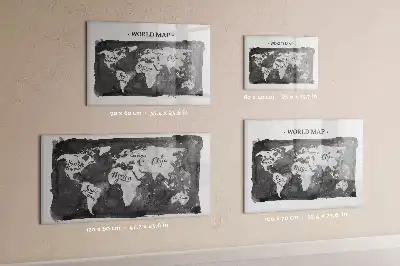 Magnetische Weltkarte im Retro-Design beschreibbare Magnettafel