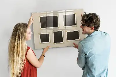 Beschreibbare Magnettafel für die Küche mit Retro-Rahmen