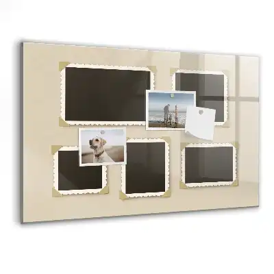 Beschreibbare Magnettafel für die Küche mit Retro-Rahmen