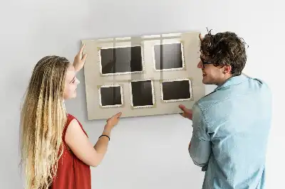 Beschreibbare Magnettafel für die Küche mit Retro-Rahmen