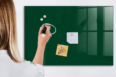Beschreibbare Magnettafel für die Küche in Flaschengrün
