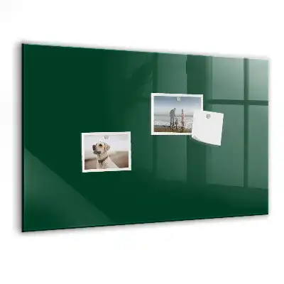 Beschreibbare Magnettafel für die Küche in Flaschengrün