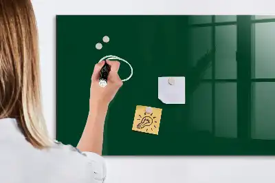 Beschreibbare Magnettafel für die Küche in Flaschengrün