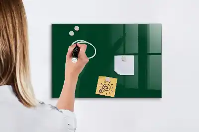 Beschreibbare Magnettafel für die Küche in Flaschengrün