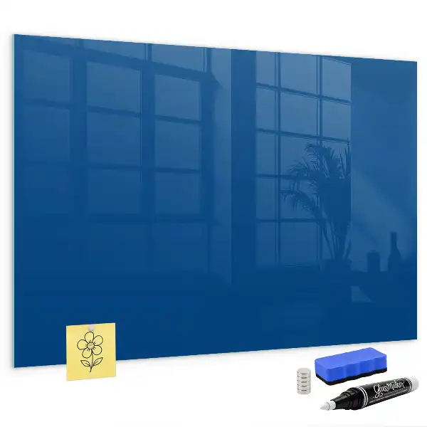 Beschreibbare Magnettafel für die Küche in Marineblau