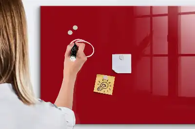 Beschreibbare Magnettafel für die Küche in Rot
