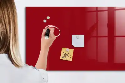 Beschreibbare Magnettafel für die Küche in Rot