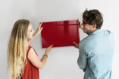 Beschreibbare Magnettafel für die Küche in Rot