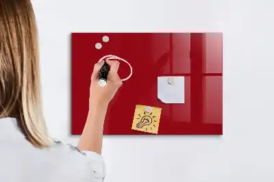 Beschreibbare Magnettafel für die Küche in Rot