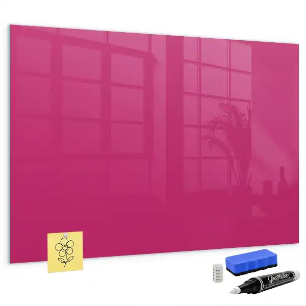 Magnettafel beschreibbar in intensivem Rosa