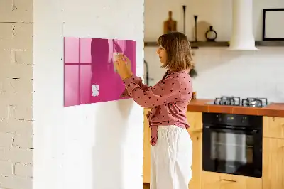 Magnettafel beschreibbar in intensivem Rosa