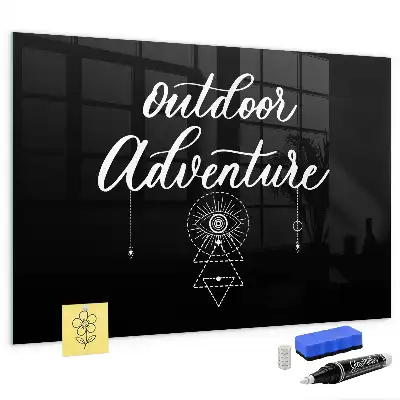 Magnettafel beschreibbar im Design Outdoor-Abenteuer
