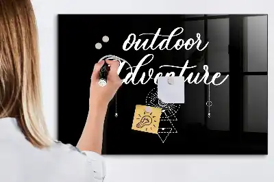 Magnettafel beschreibbar im Design Outdoor-Abenteuer