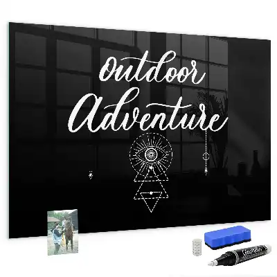 Magnettafel beschreibbar im Design Outdoor-Abenteuer