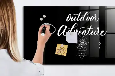 Magnettafel beschreibbar im Design Outdoor-Abenteuer