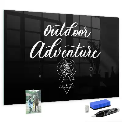Magnettafel beschreibbar im Design Outdoor-Abenteuer