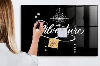 Beschreibbare Magnettafel für die Küche Motiv Abenteuer
