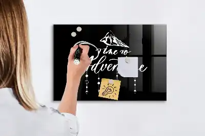 Beschreibbare Magnettafel für die Küche Motiv Abenteuer