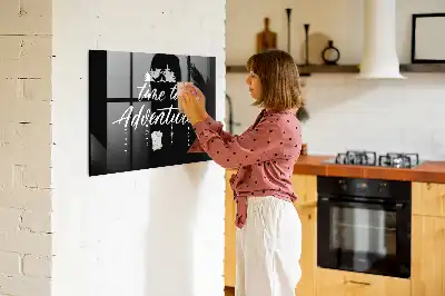 Magnettafel beschreibbar Motiv Zeit für Abenteuer