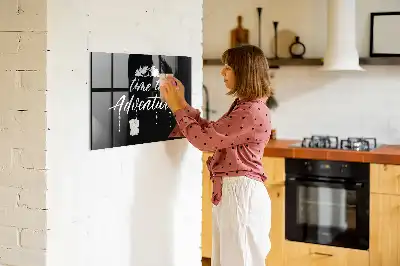 Magnettafel beschreibbar Motiv Zeit für Abenteuer