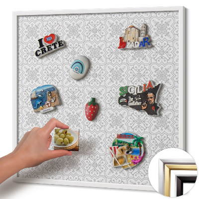 Magnettafel mit weißem Rahmen Regelmäßiges Ornamentmuster