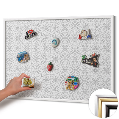Magnettafel mit weißem Rahmen Regelmäßiges Ornamentmuster