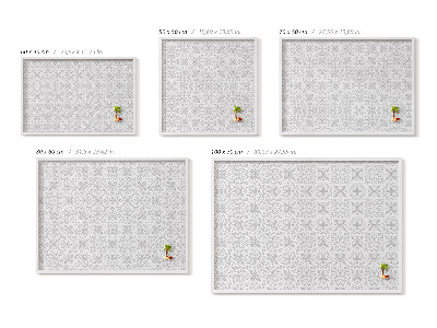 Magnettafel mit weißem Rahmen Regelmäßiges Ornamentmuster