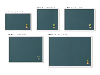 Magnettafel mit weißem Rahmen Farbe Dunkelblau