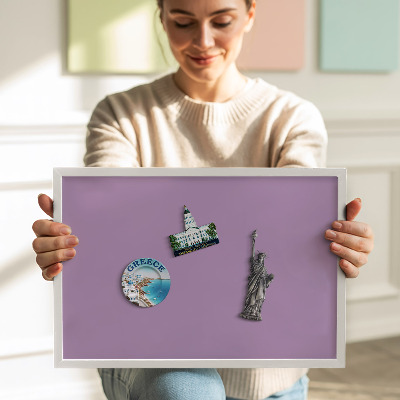 Magnettafel mit weißem Rahmen Farbe Pastellviolett