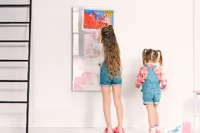 Magnettafel beschreibbar mit Aquarell-Blütenblätter-Motiv