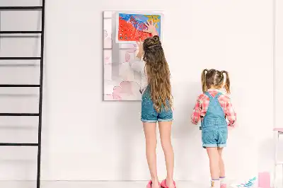 Magnettafel beschreibbar mit Aquarell-Blütenblätter-Motiv