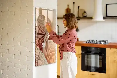 Beschreibbare Magnettafel mit abstraktem Wellenmuster