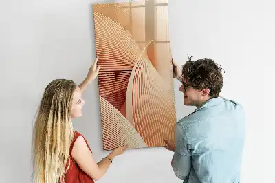 Beschreibbare Magnettafel mit abstraktem Wellenmuster