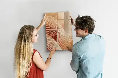 Beschreibbare Magnettafel mit abstraktem Wellenmuster