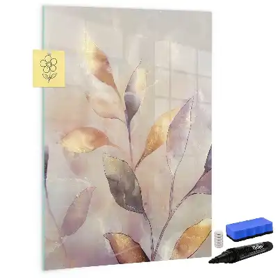 Magnettafel zum Schreiben mit Aquarell-Pflanzen Motiv
