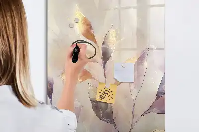Magnettafel zum Schreiben mit Aquarell-Pflanzen Motiv