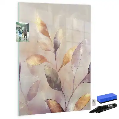Magnettafel zum Schreiben mit Aquarell-Pflanzen Motiv