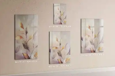 Magnettafel zum Schreiben mit Aquarell-Pflanzen Motiv