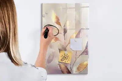 Magnettafel zum Schreiben mit Aquarell-Pflanzen Motiv
