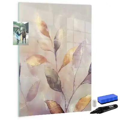 Magnettafel zum Schreiben mit Aquarell-Pflanzen Motiv