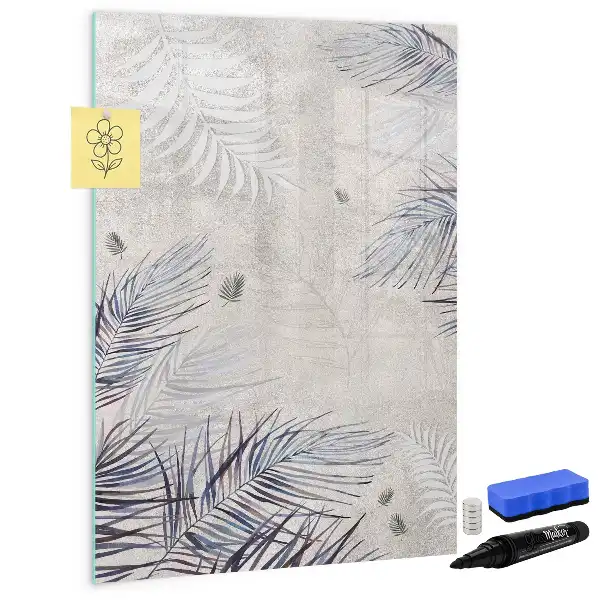Magnettafel beschreibbar mit Palmenblätter-Motiv