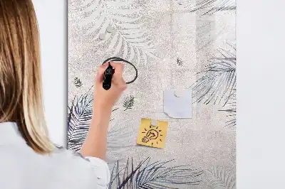 Magnettafel beschreibbar mit Palmenblätter-Motiv