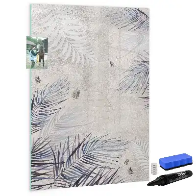 Magnettafel beschreibbar mit Palmenblätter-Motiv
