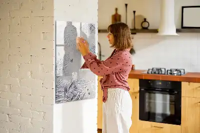 Magnettafel beschreibbar mit Palmenblätter-Motiv