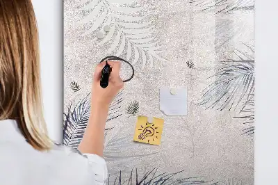 Magnettafel beschreibbar mit Palmenblätter-Motiv