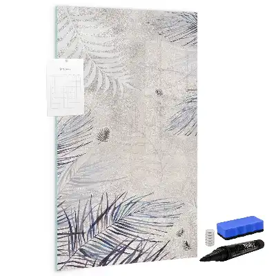 Magnettafel beschreibbar mit Palmenblätter-Motiv