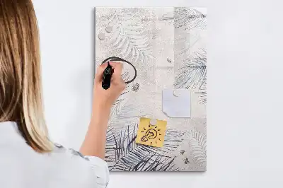 Magnettafel beschreibbar mit Palmenblätter-Motiv